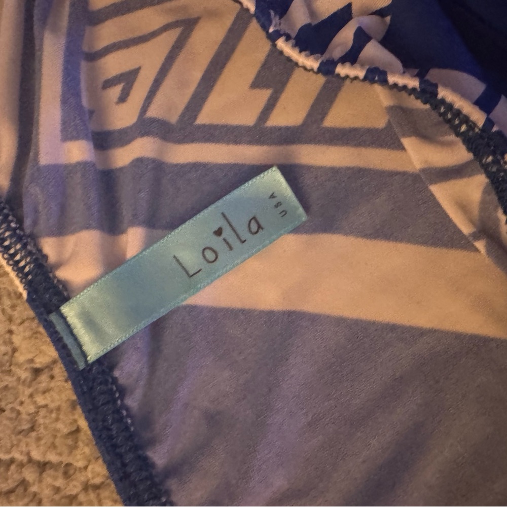 Blue and White Chevron Maxi Dress - Picture 4 of 6